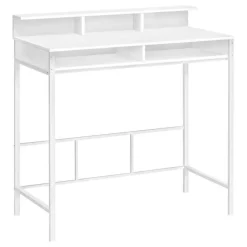 Monarch Computer desk - standing height / hutch / 2 open shelves - 48
