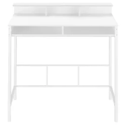Monarch Computer desk - standing height / hutch / 2 open shelves - 48