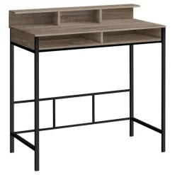 Monarch Computer desk - standing height / hutch / 2 open shelves - 48"l - -