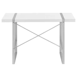 Monarch Computer desk - thick-panel desktop / inset metal legs - 48