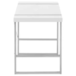 Monarch Computer desk - thick-panel desktop / inset metal legs - 48