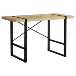 Monarch Computer desk - thick-panel desktop / inset metal legs - 48