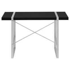 Monarch Computer desk - thick-panel desktop / inset metal legs - 48
