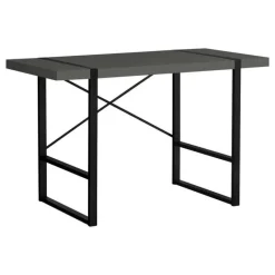 Monarch Computer desk - thick-panel desktop / inset metal legs - 48