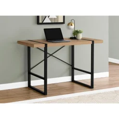 Monarch Computer desk - thick-panel desktop / inset metal legs - 48