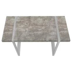 Monarch Computer desk - thick-panel desktop / inset metal legs - 48"l - concrete -