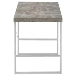 Monarch Computer desk - thick-panel desktop / inset metal legs - 48