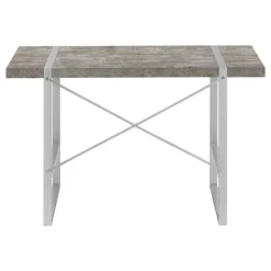 Monarch Computer desk - thick-panel desktop / inset metal legs - 48