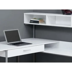 Monarch Computer desk - / silver metal corner -