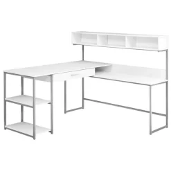 Monarch Computer desk - / silver metal corner -
