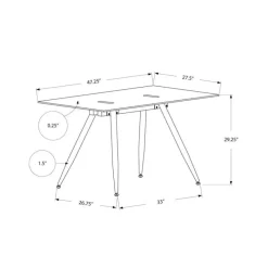 Monarch Computer desk - 28"x 48" / / 8mm tempered glass -