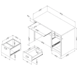 Meubles South Shore Computer Desk With Keyboard Tray - South Shore