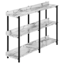 Monarch Console table - 3 tier / shelves / rectangular / metal legs - 48