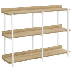 Monarch Console table - 3 tier / shelves / rectangular / metal legs - 48