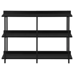 Monarch Console table - 3 tier / shelves / rectangular / metal legs - 48"l - / -