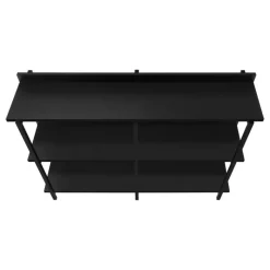 Monarch Console table - 3 tier / shelves / rectangular / metal legs - 48