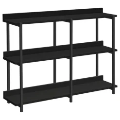 Monarch Console table - 3 tier / shelves / rectangular / metal legs - 48