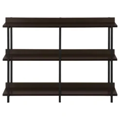 Monarch Console table - 3 tier / shelves / rectangular / metal legs - 48