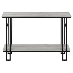 Monarch Console table - h-frame sides / 1 shelf / rectangular - 48"l - wood-look -