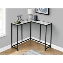 Monarch Console table - l-shaped / corner / metal frame - 36