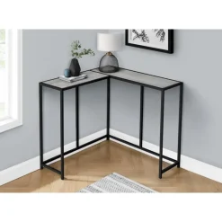 Monarch Console table - l-shaped / corner / metal frame - 36