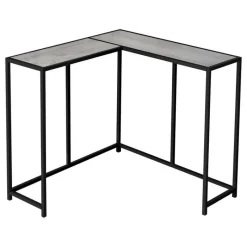 Monarch Console table - l-shaped / corner / metal frame - 36