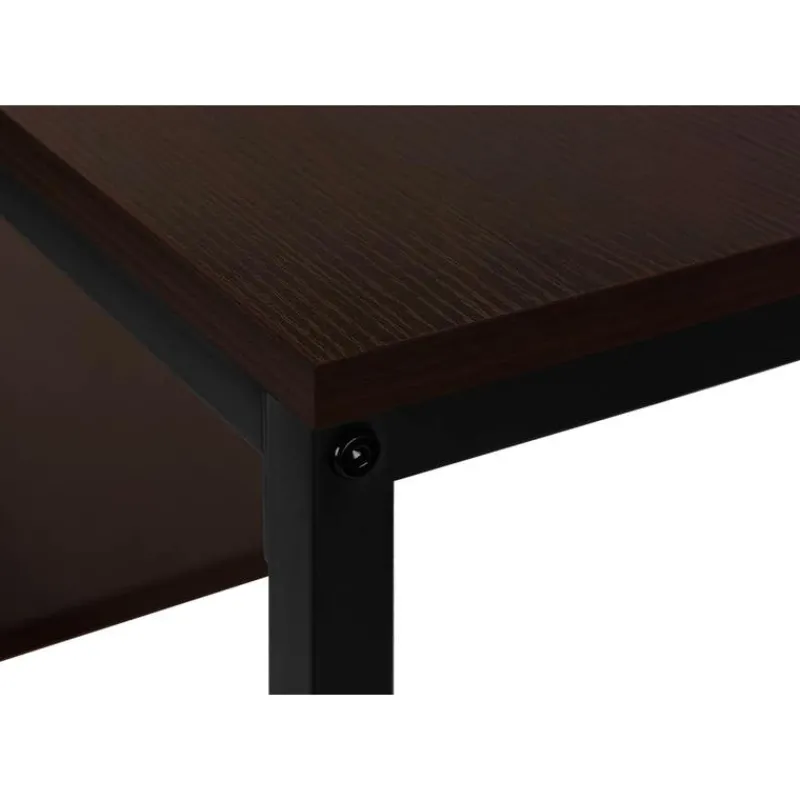 Monarch Console table - multi-tier / 3 shelves / rectangular - 48"l - / blac -