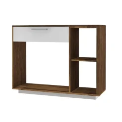 MEQ Console Table - White and Walnut