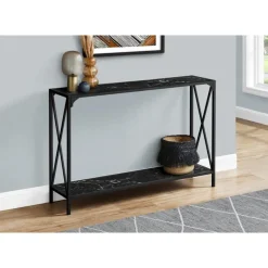 Monarch Console table - x-shaped sides / 1 shelf / rectangular - 48