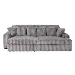 Corduroy Velvet Sectional with Power Slider and Chaise