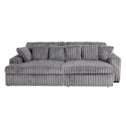 Corduroy Velvet Sectional with Power Slider and Chaise