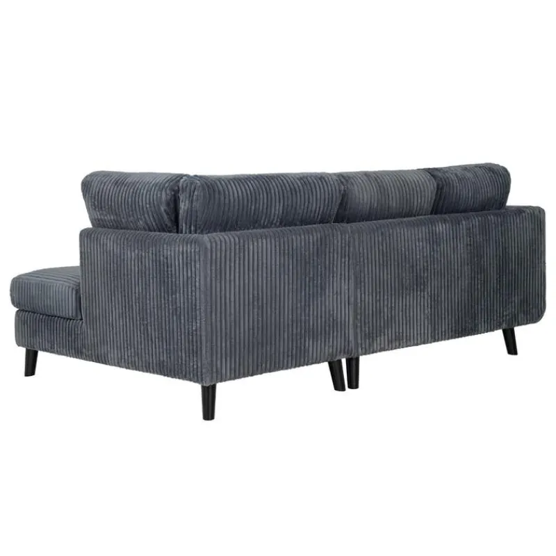 Corduroy Velvet Sectional with Right-Side Chaise