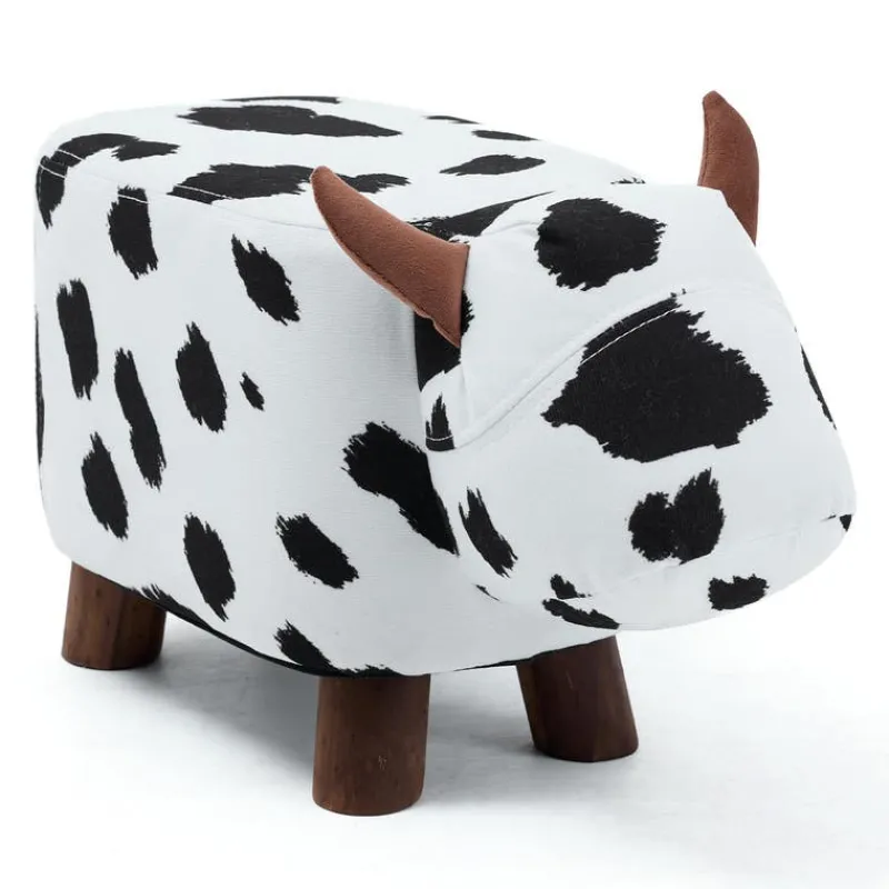 Cow-Shaped Kids Pouf – 17.7" x 9.1" x 10.6"