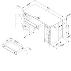 Meubles South Shore Craft Table with Storage - South Shore