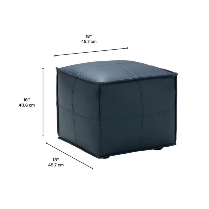 Cube Pouf - Blue
