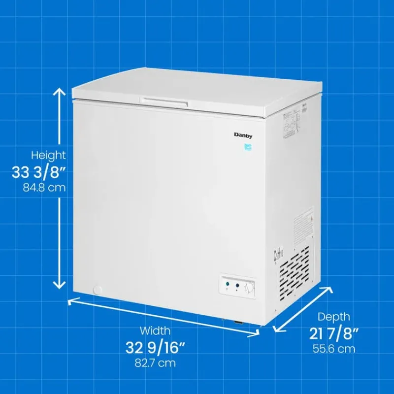 Danby 7 Cu Ft Freezer , Honrizontal, 33" - DCF070A5WDB