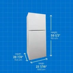 Danby 24 in 11 Cu ft Refrigerator Top Freezer - DFF116B2WDBL