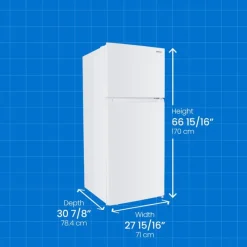 Danby 28 in 18 Cu ft Refrigerator Top Freezer - DFF176B1WDB