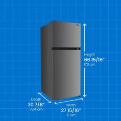 Danby 28 in 18 Cu ft Refrigerator Top Freezer - DFF176B1SLDB