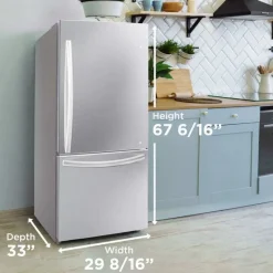 Danby 31 In 18.7 Cu ft Refrigerator Bottom Freezer - DBM187E1SSDB