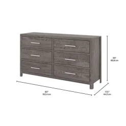 MEQ 6-Dawer Chest - Grey