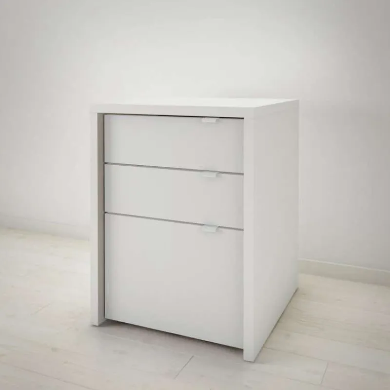 Nexera Desk and 3-Drawer Filing Cabinet -