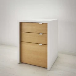 Nexera Desk and 3-Drawer Filing Cabinet -