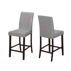 Monarch Dining chair - 2pcs / leather-look counter height -