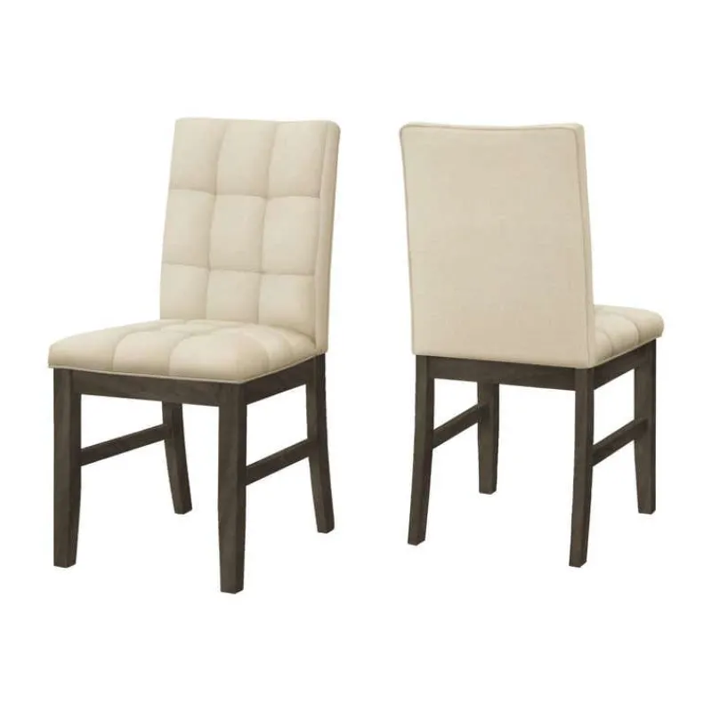 Monarch Dining chair - 2pcs / 37"h grey / fabric seat -