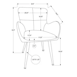 Monarch Dining Chairs (Set of 2) Suede-Look 33” Height -