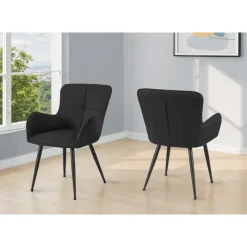Monarch Dining Chairs (Set of 2) Suede-Look 33” Height -