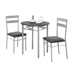 Monarch Dining set - 3pcs set / / silver metal
