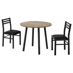 Monarch Dining set - 3pcs set / top / black metal