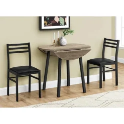 Monarch Dining set - 3pcs set / top / black metal